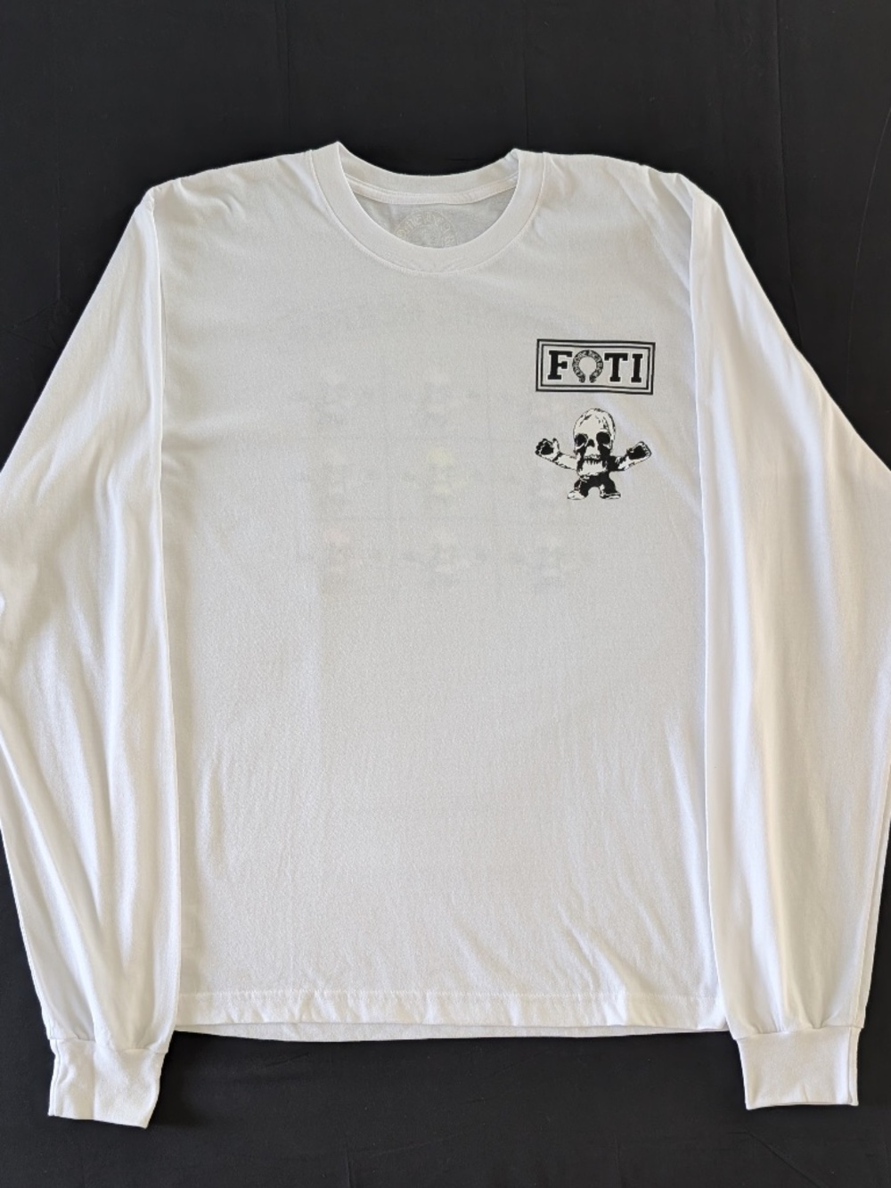 Chrome Hearts Foti Jarvis Tic Tac Toe Long Sleeve T-Shirt White Multi Skull L